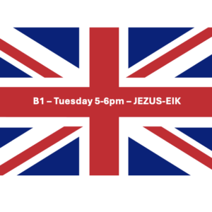 English B1 - Tues 5pm