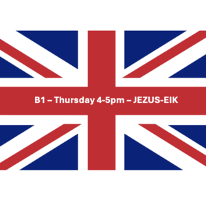 English B1 - Thur 4pm