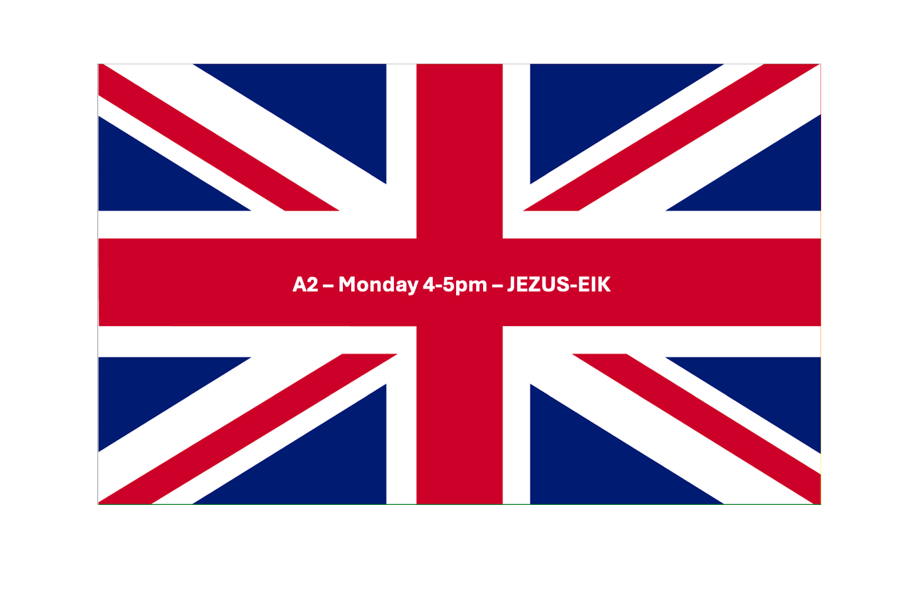 English A2 - Monday 4pm