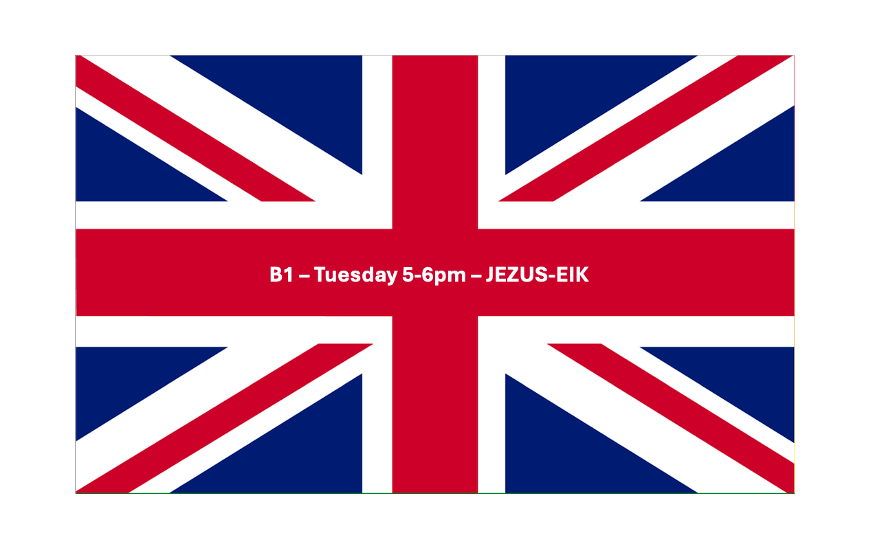 English B1 - Tuesday 5pm