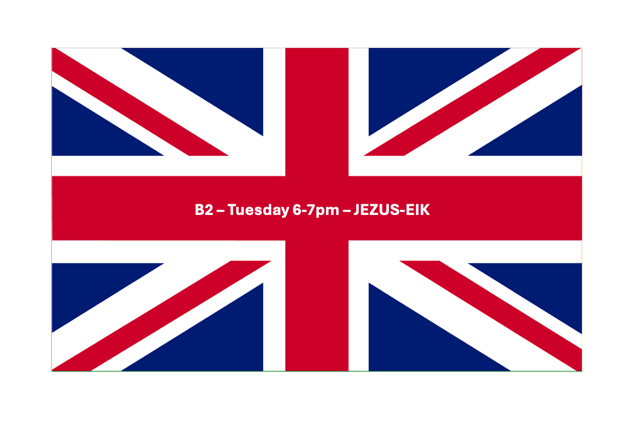 English B2 - Tuesday 6pm