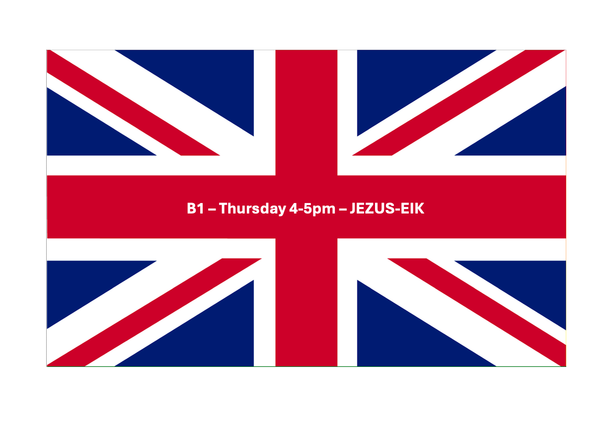 English B1 - Thursday 4pm
