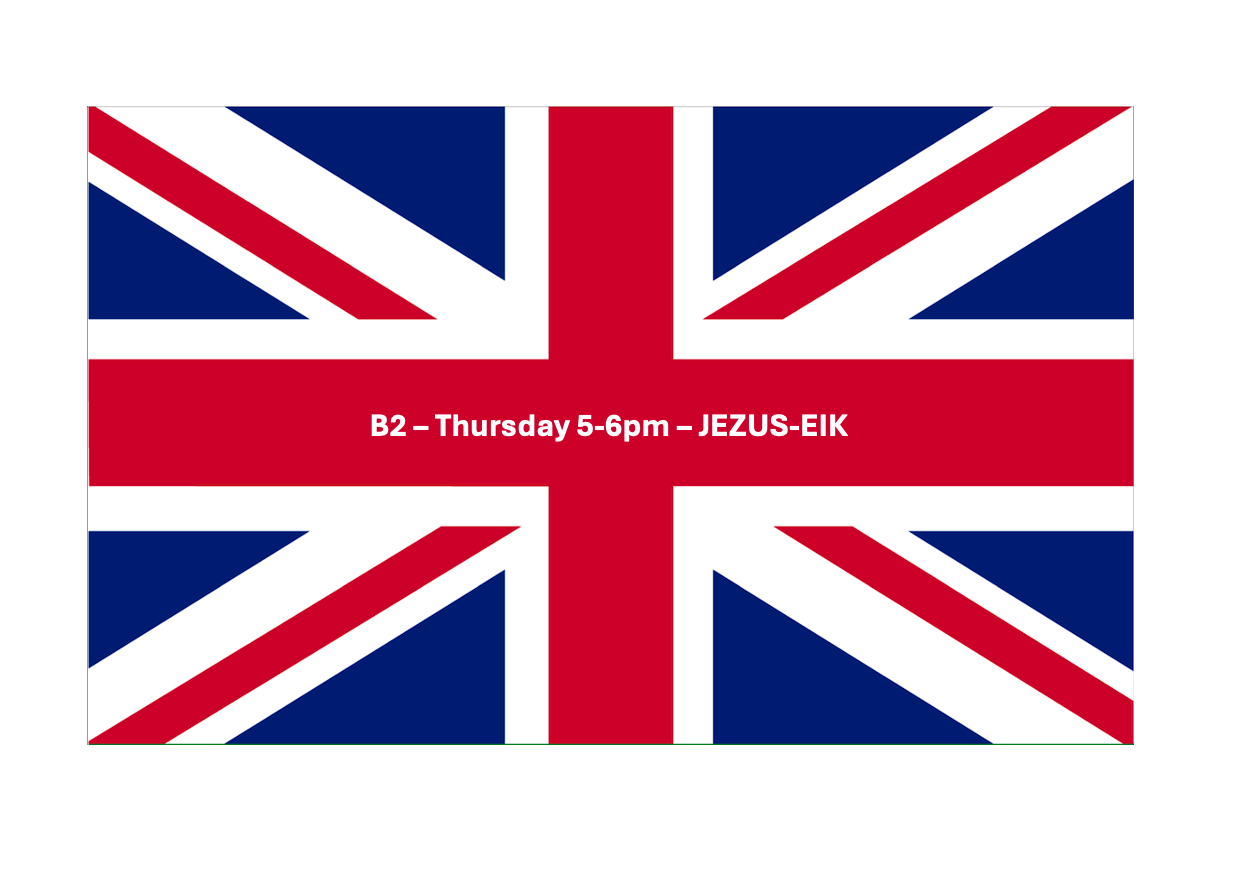 English B2 - Thursday 5pm